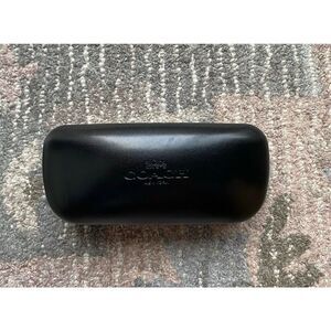 Coach Black Faux Leather Glasses Case